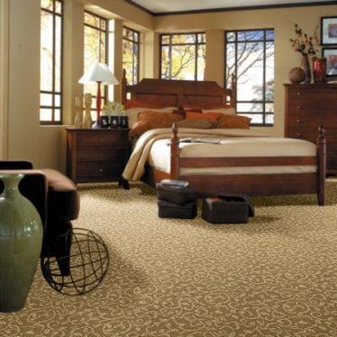 Luxurious carpet feels wonderful to walk on.