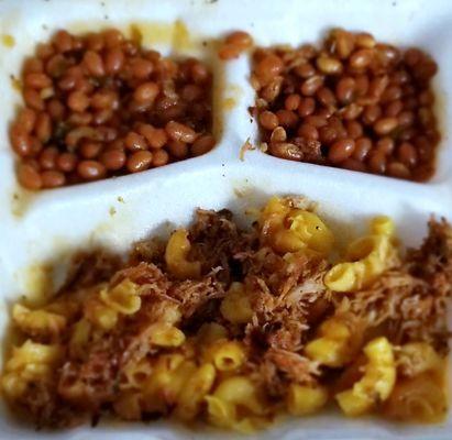 Delicious BBQ with Southern-style baked beans - mmmm good!