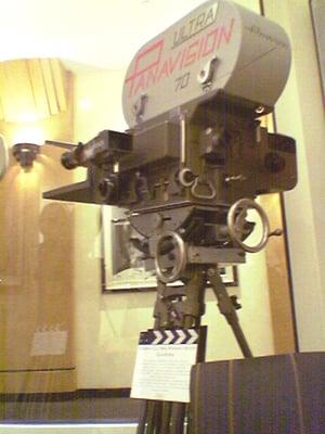 Panavision Film Camera-What was the name of the film that used this camera for its film production?  Can you read the sign?