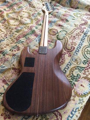 New walnut bass made in 2017 for a friend who wanted the same as my original walnut Dan made in 1993. Stunning.