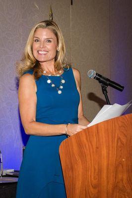 Founder Lauren Reynolds as MC of the Women in Business Awards.