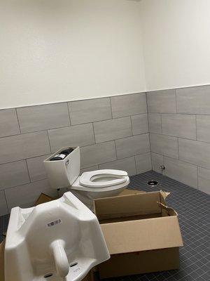 The Bathrooms at the San Diego National Tax Attorney office are being completely remodeled. Looks great so far!