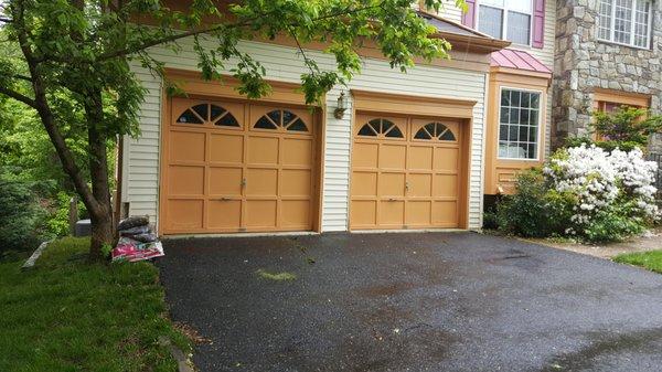 orange garage door