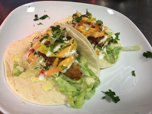 Try the fish tacos.