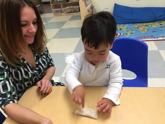 Dumpling and pierogies making cooking class promotes fine motor skills.