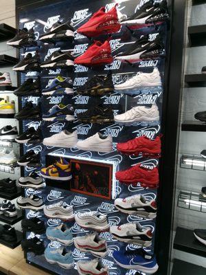 Nike wall of shoes