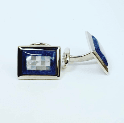 Beautiful Lapis and Mother of Pearl cufflinks also available in store along with a full array of all your gift giving/personal needs.