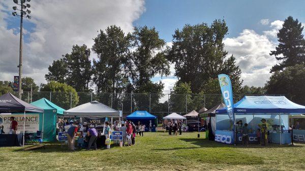 Local businesses and community services booths