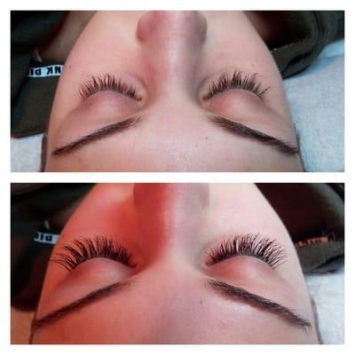 Before/After Eyelash Extensions