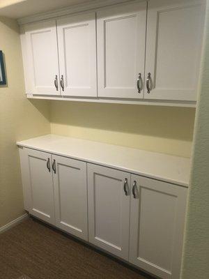 Hallway cabinets with new cabinet doors