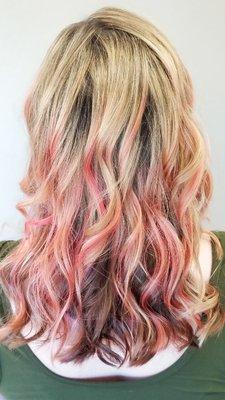 Pink balayage