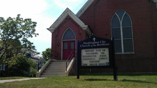 Our congregation, at the corner of 4th St SE and North Carolina Ave SE