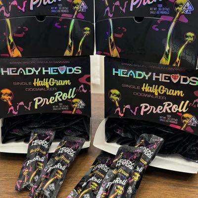 Heady heads single dog walker pre roll half gram