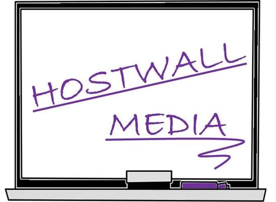 Hostwall Media White Board Logo