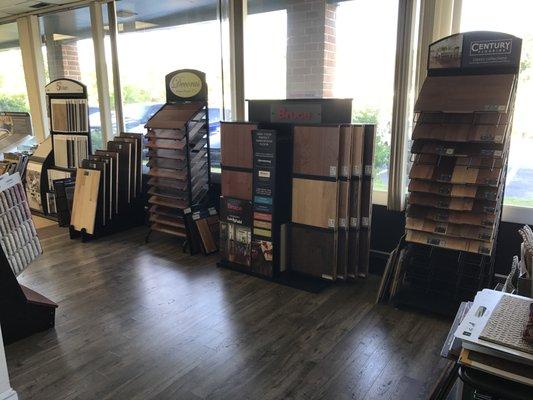 We have a large showroom at our facility. We carry many brands of flooring to meet your budget.