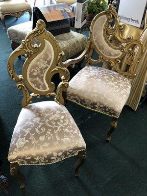 Special Gold refinishing elegance antique chairs