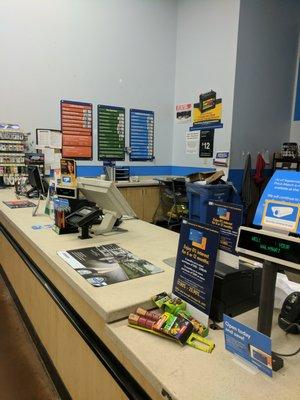 Front counter left totally unattended for long periods of time.