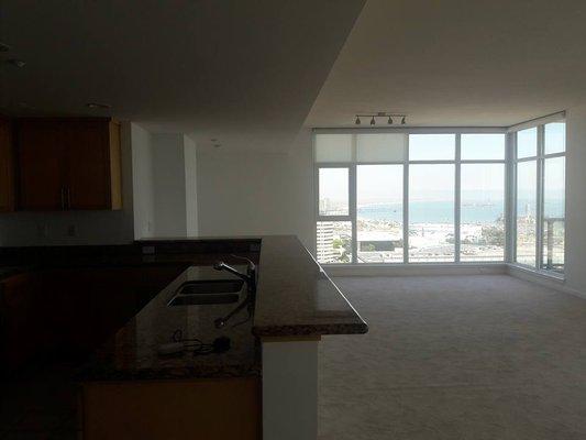 400 W. Ocean Blvd living room view closed 6/23/2017