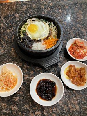 Bibimbap and banchan