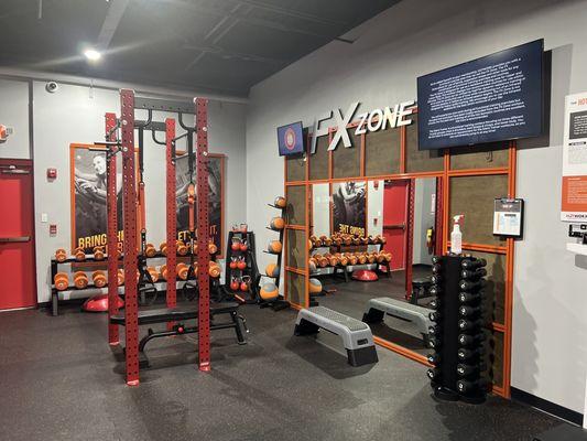 Strength training area