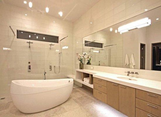 Mystery White marble bathroom countertops