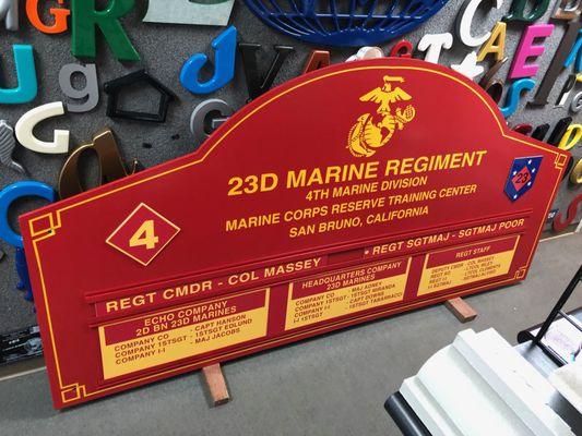 USMC reserve command sign.