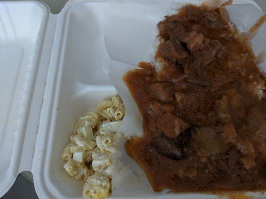 Beef stew n Mac salad