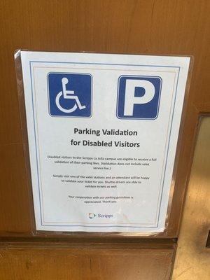 Free parking for disabled