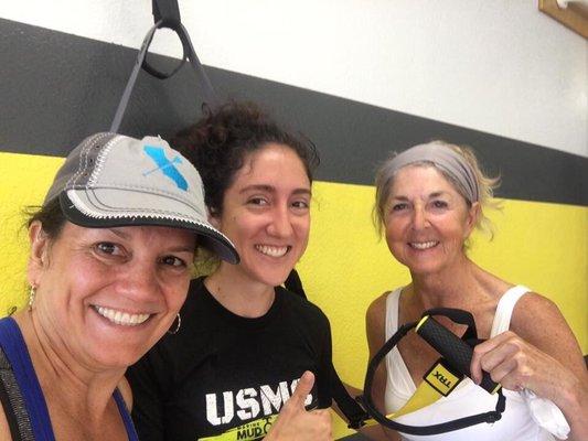 Palm Desert visitors enjoying TRX with Coach Jessica Schober!