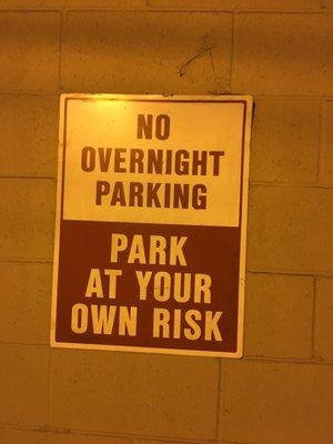 Mm? It's an overnight sleep study and we can't park overnight?