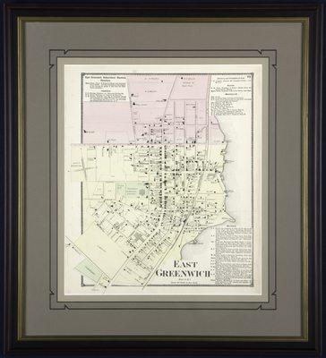 It's all in the details.  This vintage map is double matted with some extra detail in the top mat.  Notice how it helps to draw the eye in?