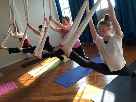 Aerial Yoga at The Dolphin Studio (Photo: TheDolphinStudio.Net)