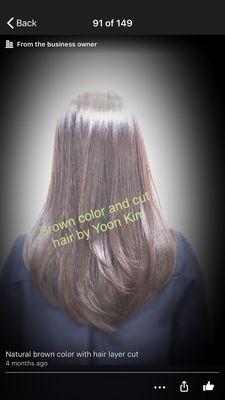 Brown color and cut