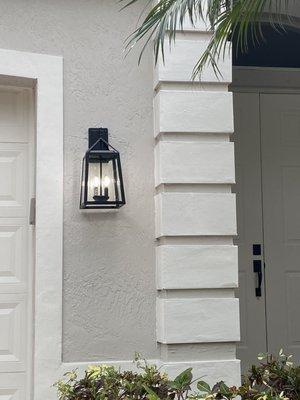 Installed new exterior lights