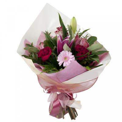 Farm-fresh, eco-friendly hand-tied presentation bouquets.