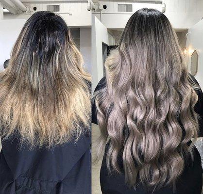 2 rows of 22" inch handtied extensions