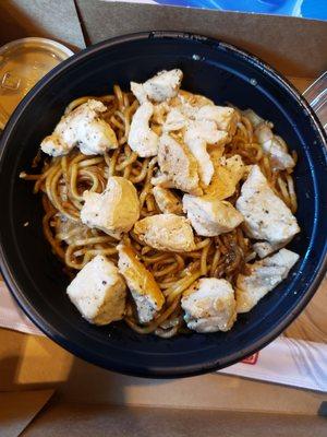 Chicken with noodles