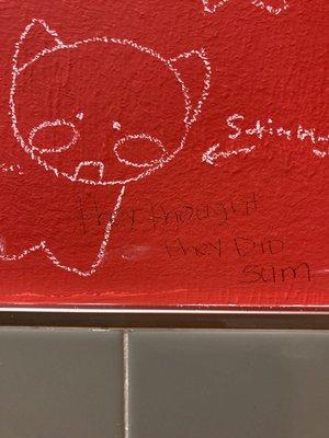 Bathroom writing in the stalls