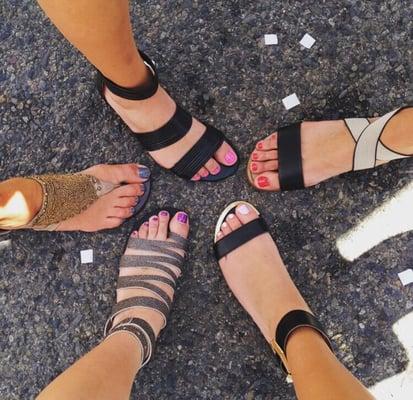 All bought our shoes from Tootsies!