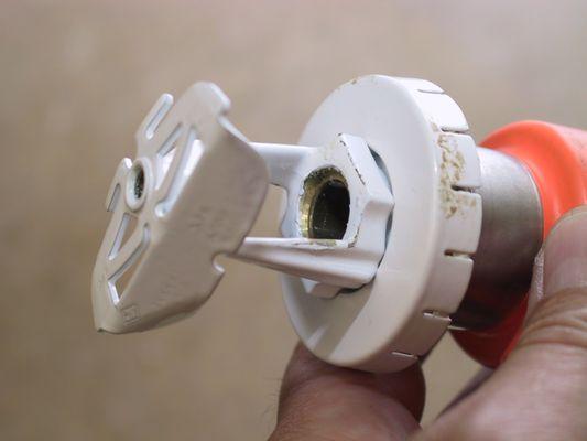 Here is a fire sprinkler that inadvertently released