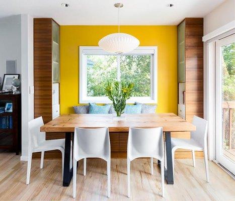 White Oak Table with steel legs