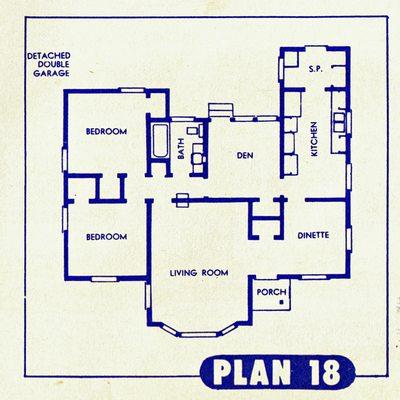 Lakewood Model 18 Original Floor Plan