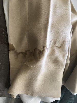 Stains on curtain