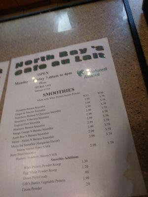 Partial menu