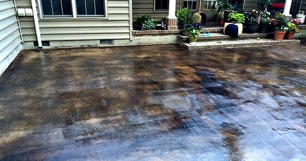 Back Patio Stained Concrete