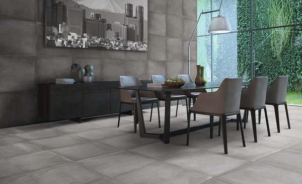 Contemporary industrial concrete look PORCELAIN TILE