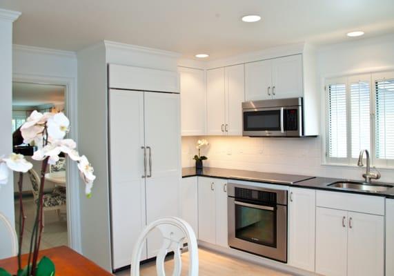 Interior Design in Madison Park, WA.  Custom designed kitchen, custom furniture, custom finishes.