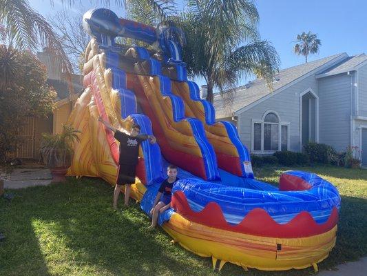 Lava splash water slide