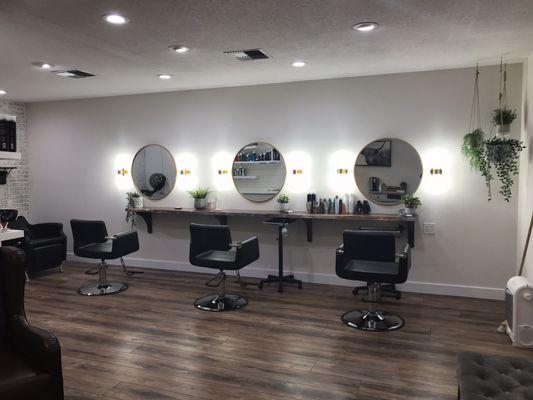 Can't wait to share our new salon with you! All the hard work paid off.