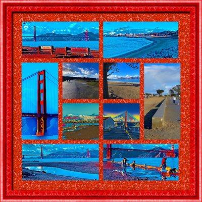 Montage of images from the Golden Gate Promenade